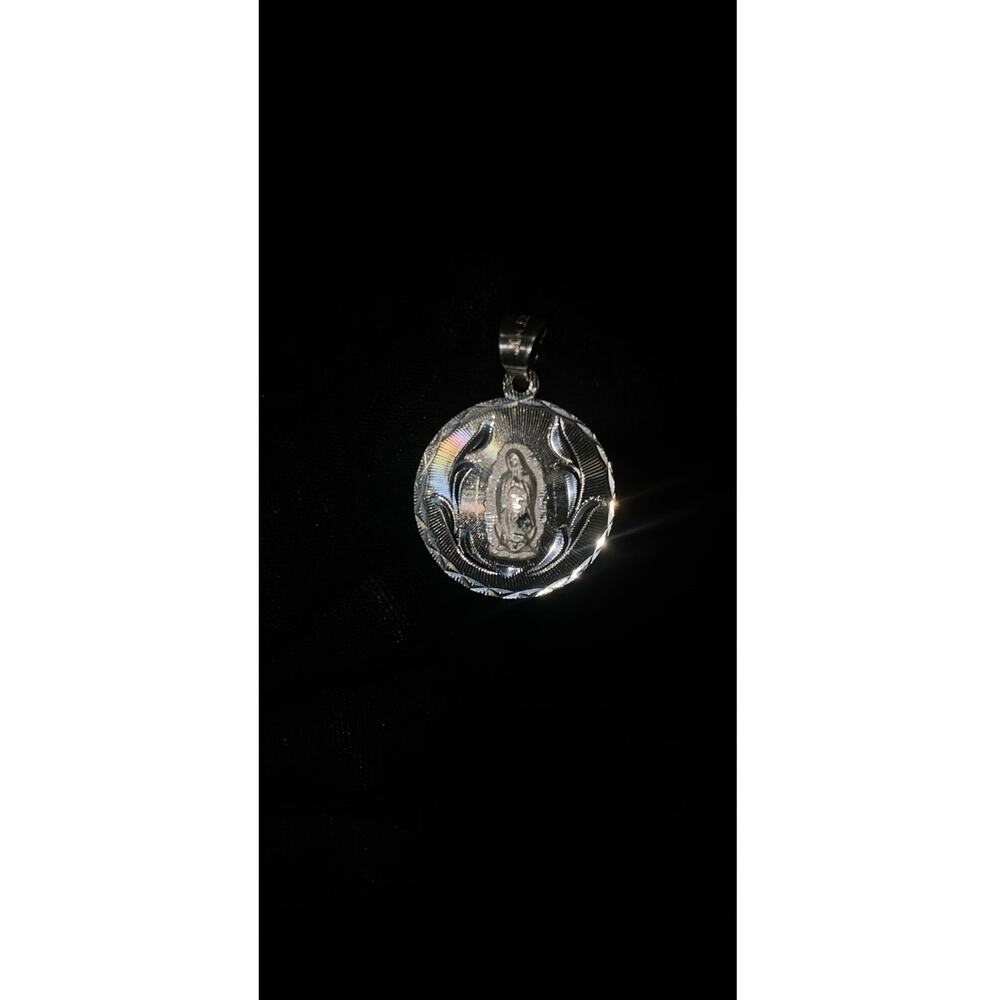 S925 4.6G ROUND VIRGIN MARY PENDANT